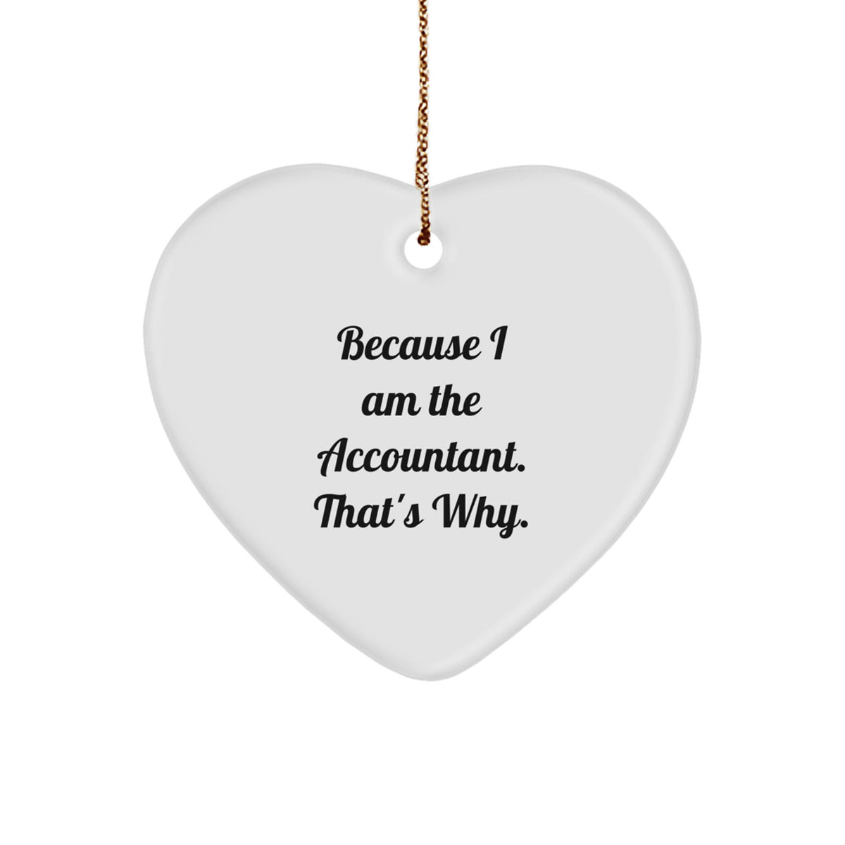 Christmas Gift for Her Accountant Heart Ornament Present Surprise Bright - Image 1