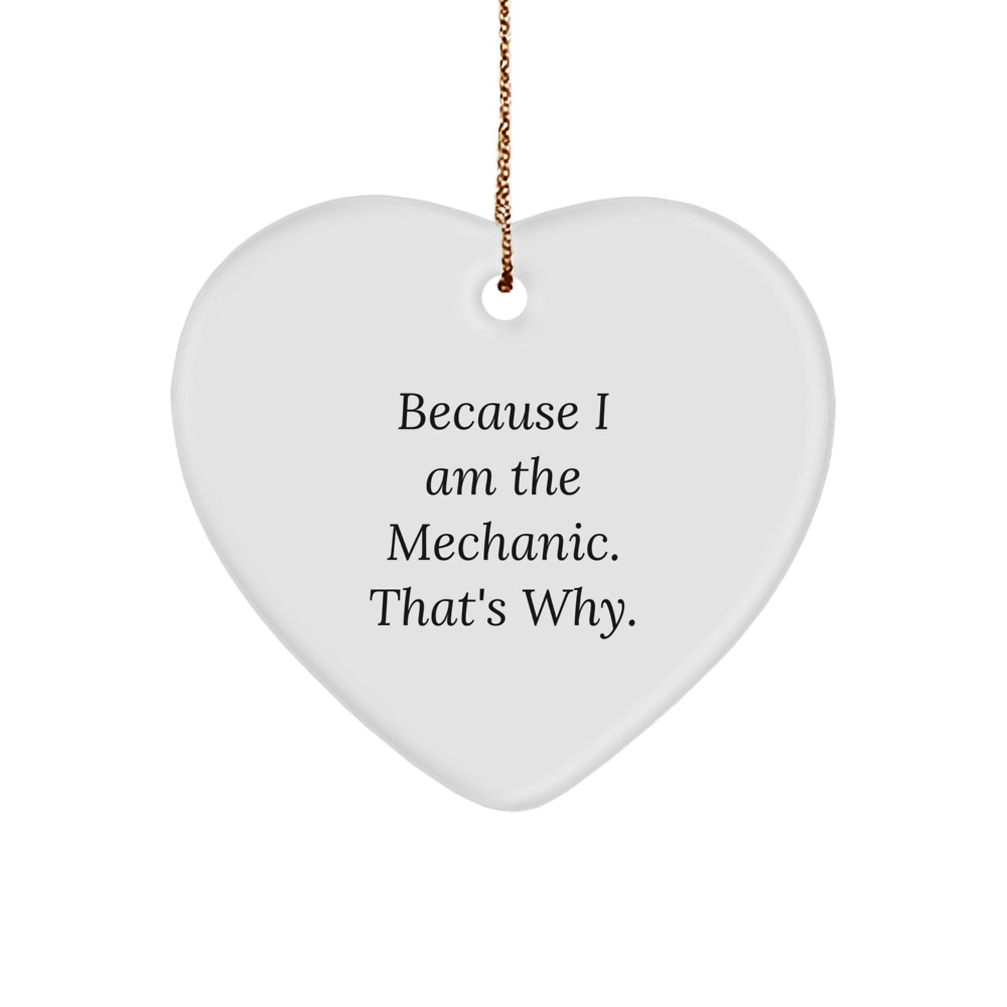Sassy Mechanic Heart Christmas Ornament Novelty Bright for Friends Gift - Image 1