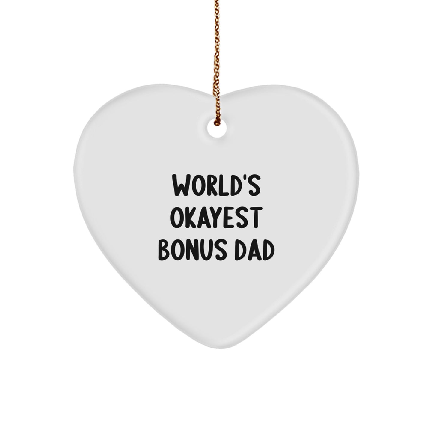 Christmas Gift for Dad Bonus Dad Heart Ornament Present - Image 1