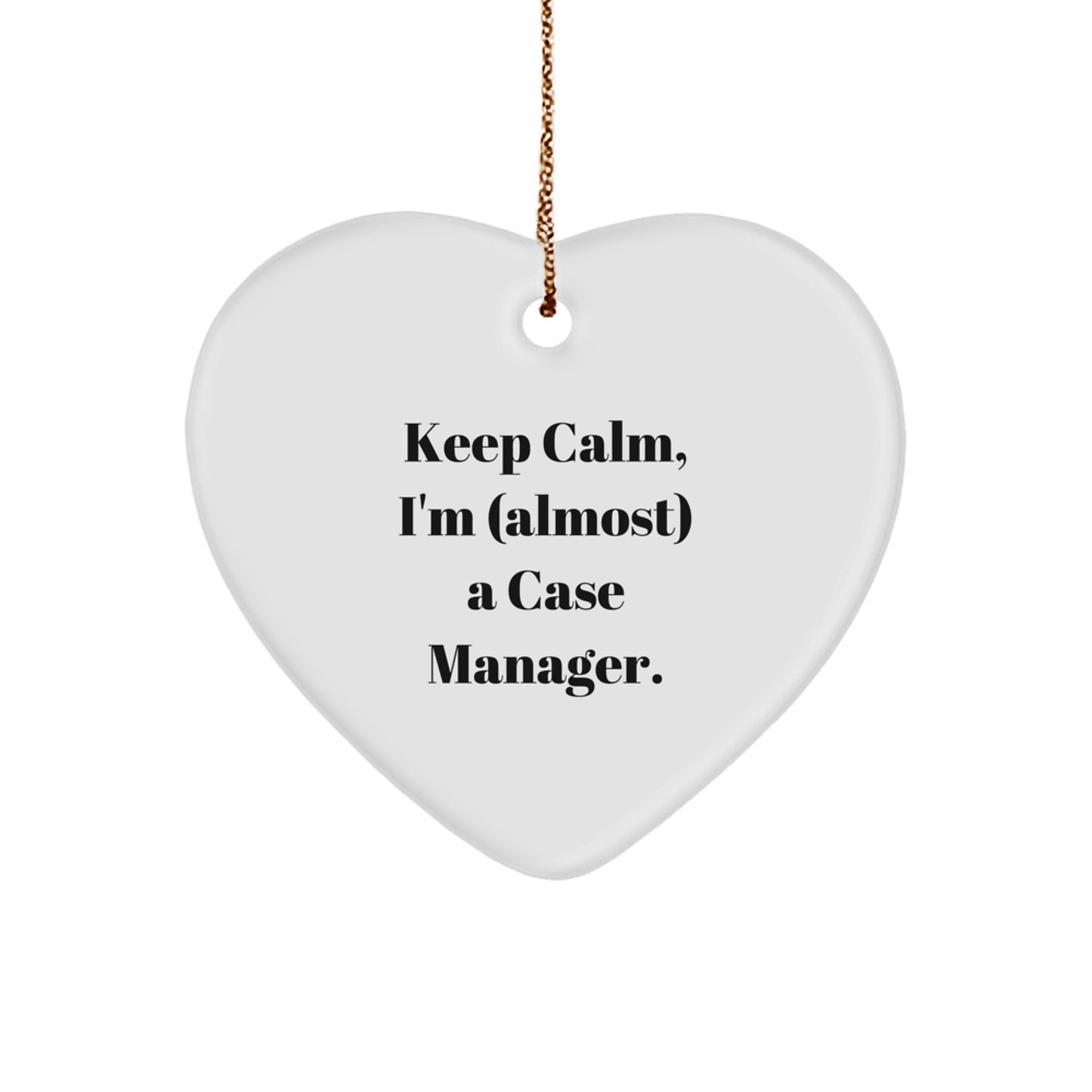 Funny Case Manager Heart Ornament Gifts from Friends, Coworkers, Family, Christmas Unique Presents for Men, Women, Case Managers - Image 1