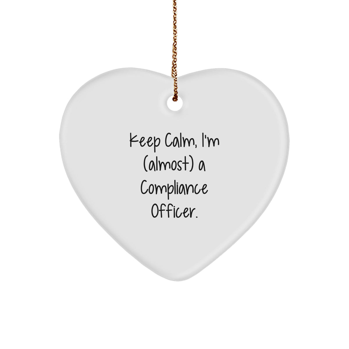 Compliance Officer Heart Ornament Favorite Kids Christmas Gift - Image 1