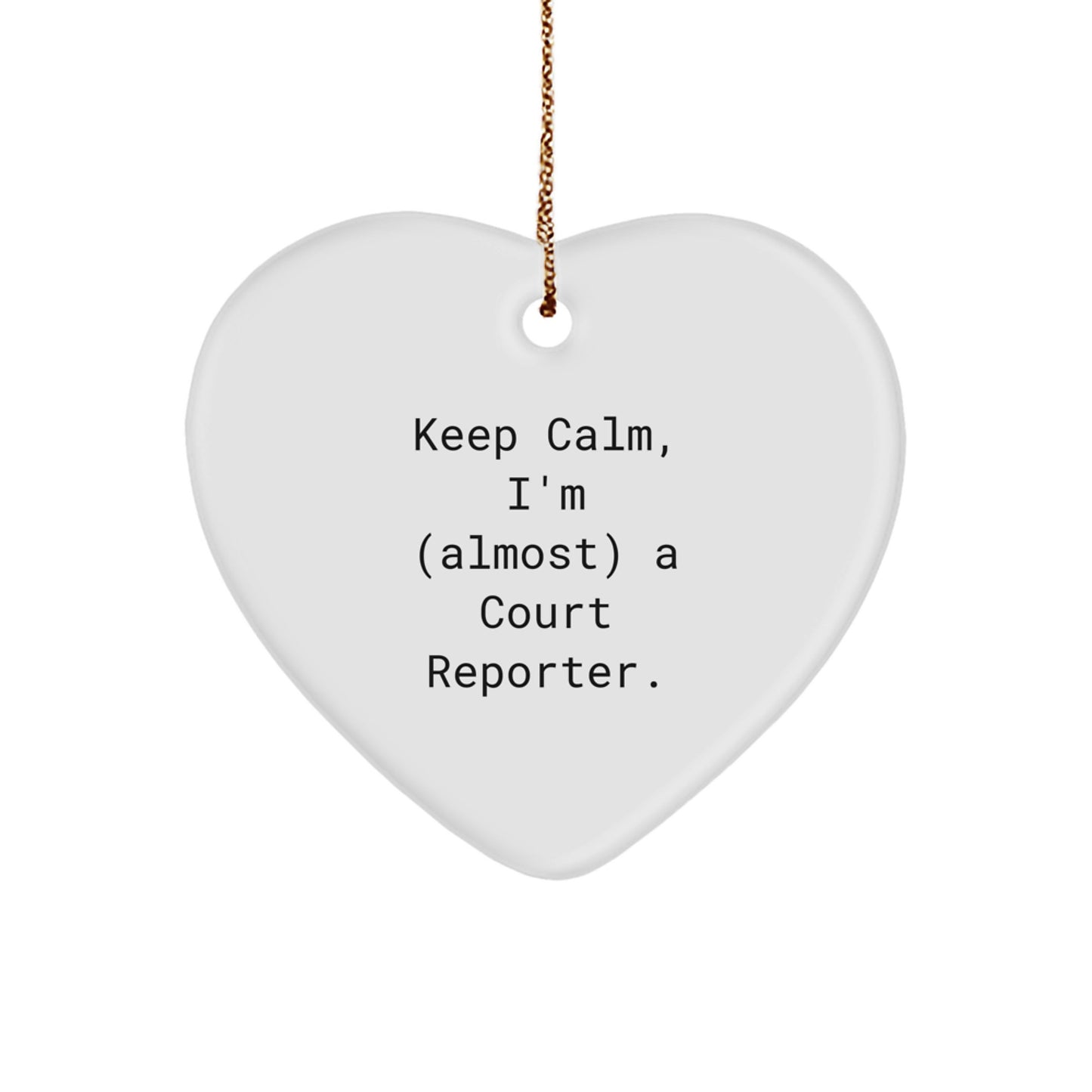 Funny Court Reporter Gifts for Coworkers, Heart Ornament Keepsake from Men, Women, Friends, Family, Unique Christmas Unique Gifts - Image 1
