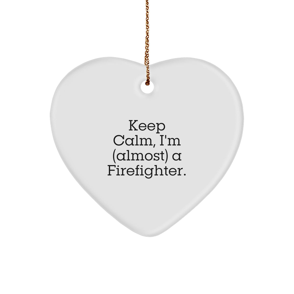 Firefighter Favorite Heart Ornament for Kids Cute Christmas Gift - Image 1