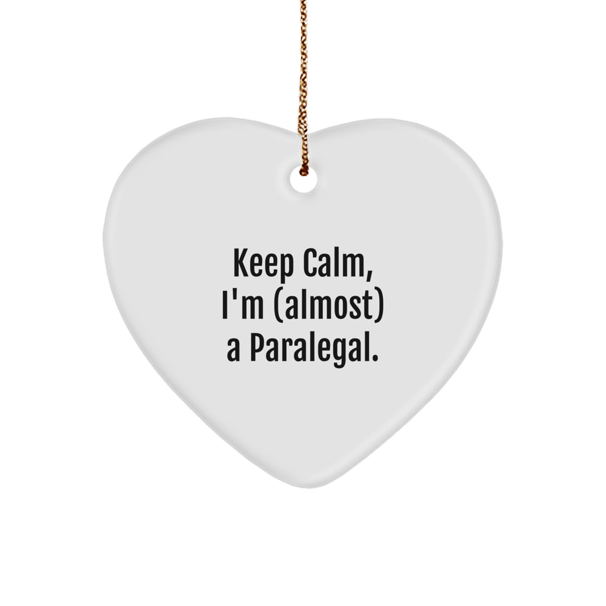 Calm & Clever Paralegal Christmas Ornament for Friends Gift - Image 1