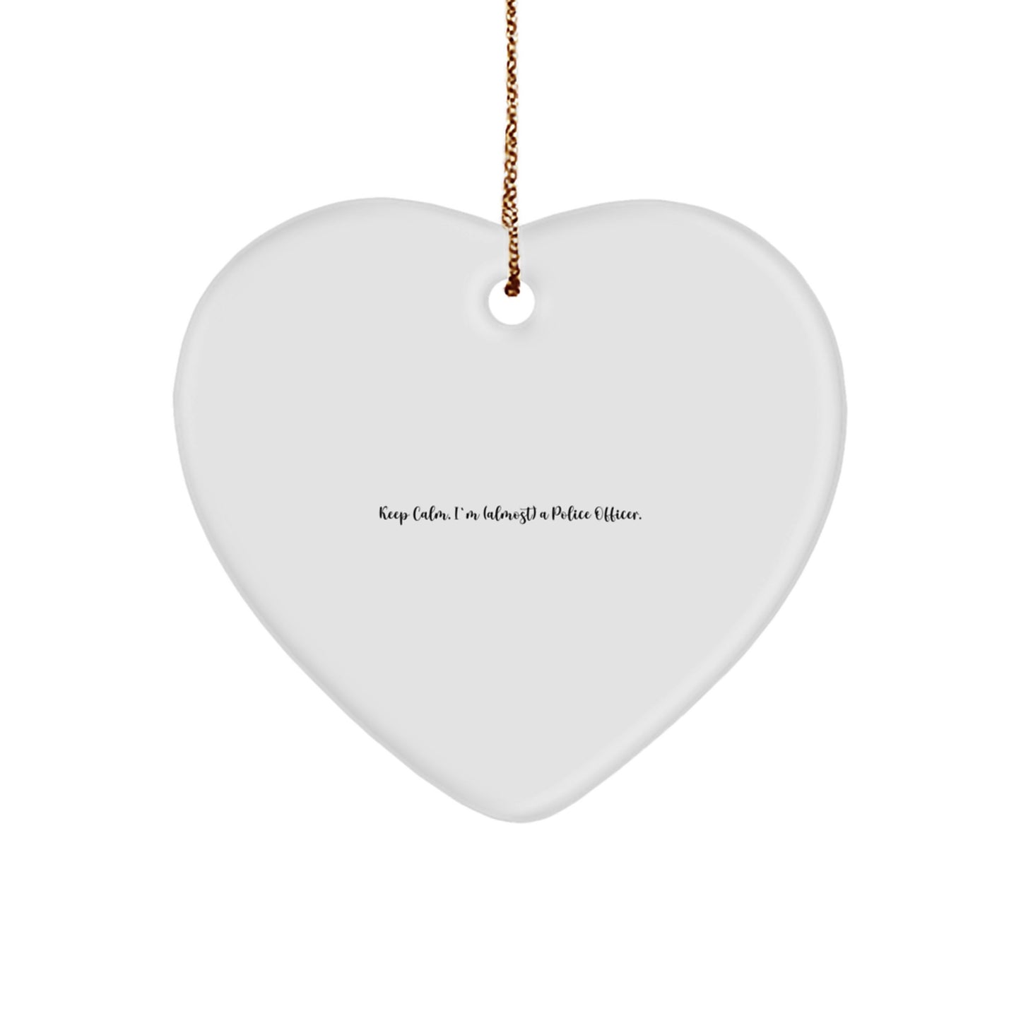 Police Officer Heart Ornament Idea for Coworkers Christmas Gift - Image 1