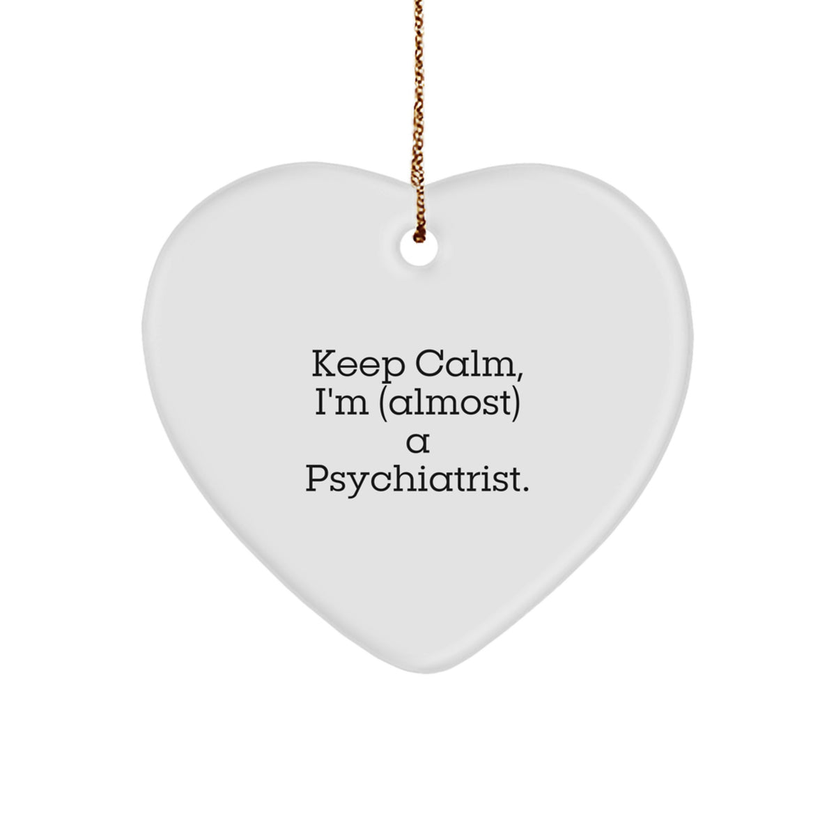 Heart Christmas Ornament Gift for Neighbors, Collectible Psychiatrist - Image 1