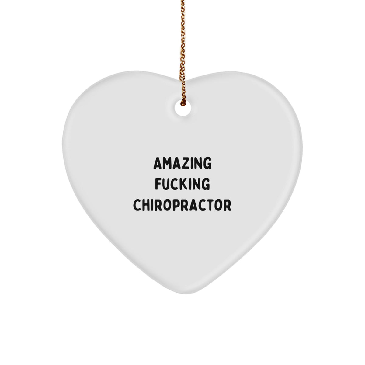 Christmas Ornament Amazing Fucking Chiropractor Gift Idea for Coworkers - Image 1