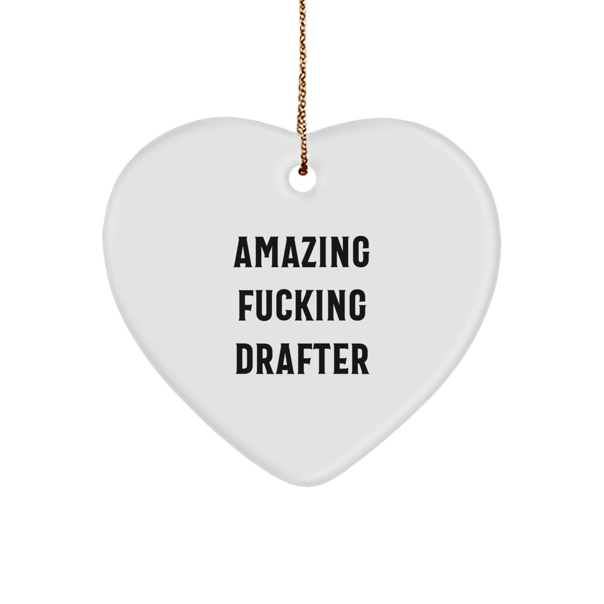 Bold Drafter Vibrant Heart Ornament Keepsake for Him Christmas Gift - Image 1