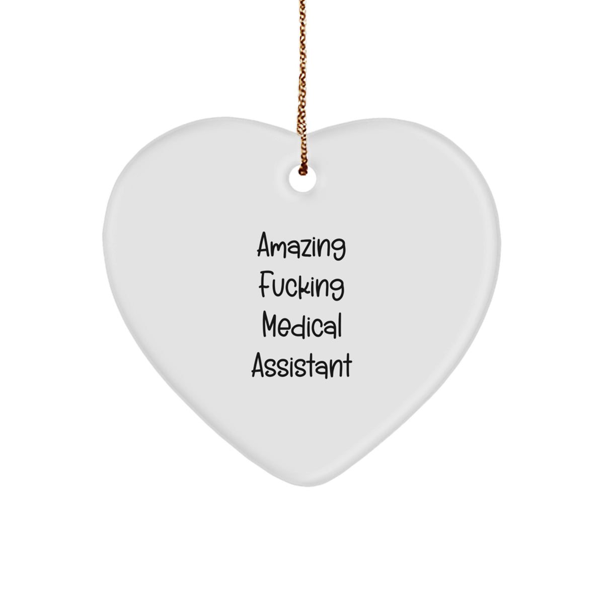 Medical Assistant Heart Keepsake Christmas Ornament for Him Gift - Image 1
