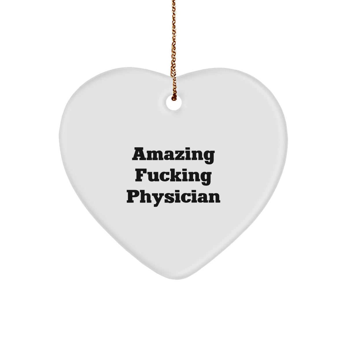 Physician Keepsake Heart-Shaped Christmas Ornament for Him Gift - Image 1