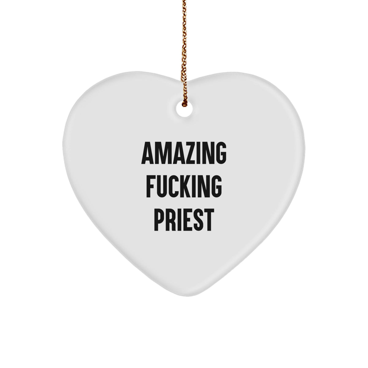 Priest Christmas Ornament Gift for Family - Amazing Fucking Priest - Image 1