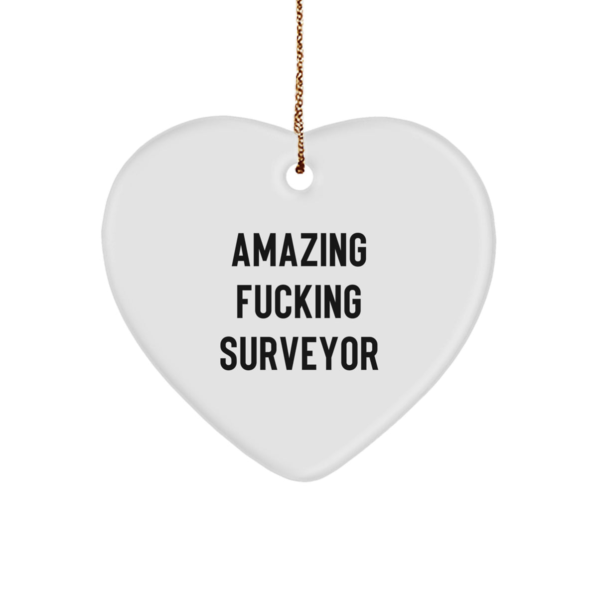 Surveyor Christmas Ornament Gift – Amazing Fucking Surveyor – Favorite - Image 1