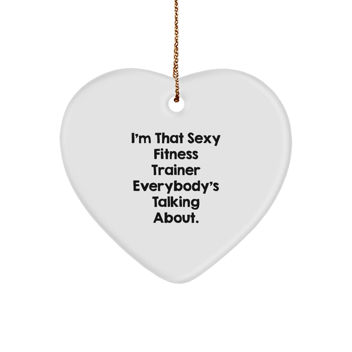 Bold Favorite Fitness Trainer Heart Ornament for Kids Christmas Gift - Image 1