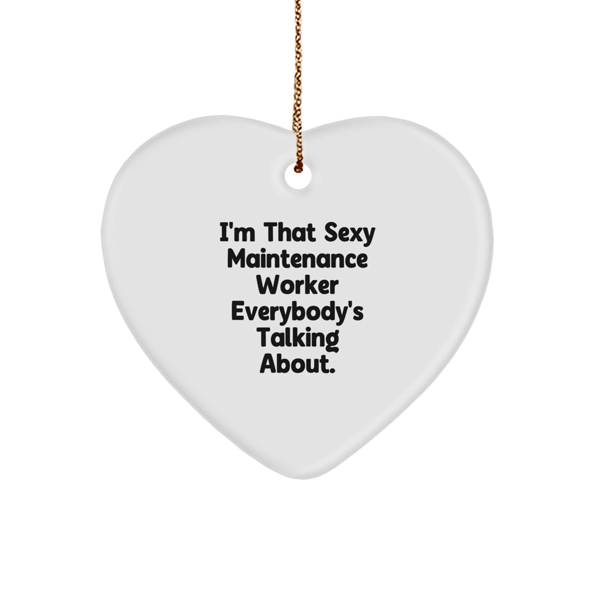Maintenance Worker Heart Ornament Christmas Gift for Coworkers Idea - Image 1