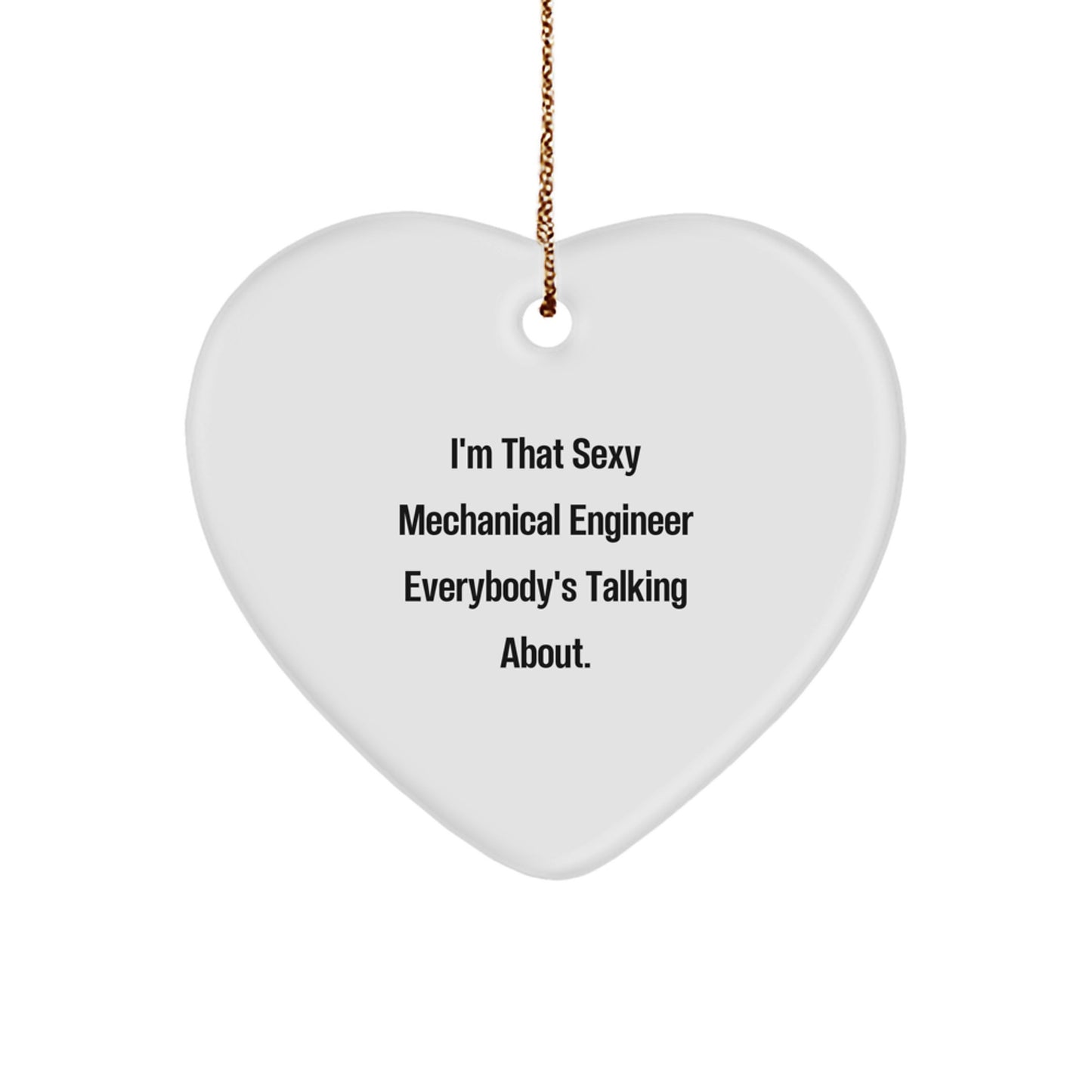 Funny Mechanical Engineer Heart Ornament Gifts from Friends or Family, Great Unique Christmas Decorations for Men, Cute Engineer Gifts - Image 1