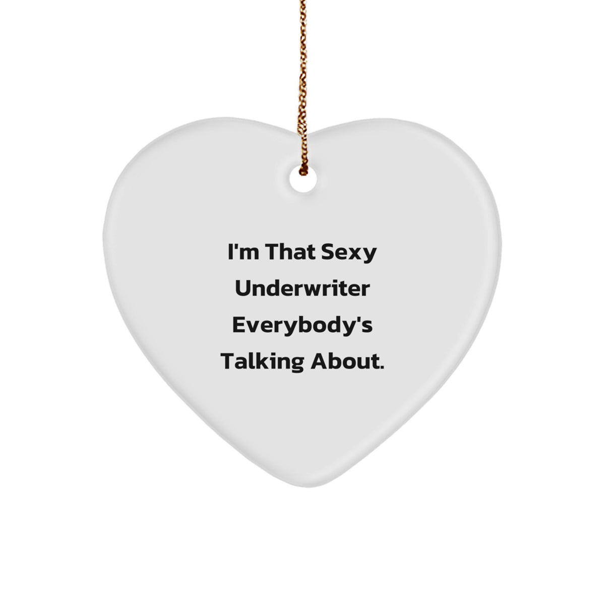 Underwriter Heart Ornament Christmas Gift for Coworkers Idea - Image 1