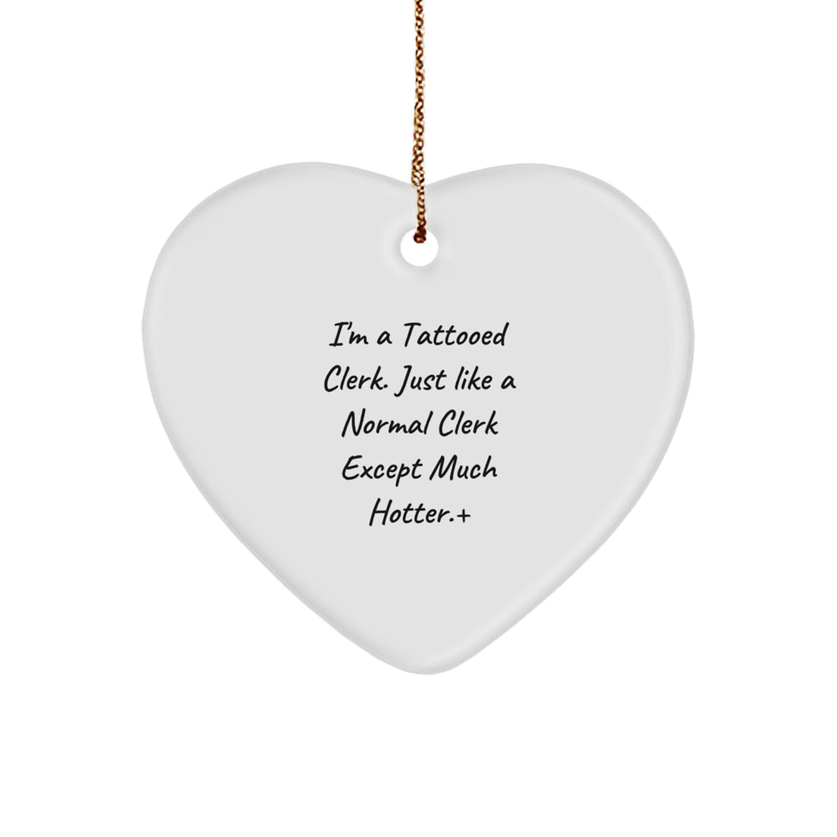 Christmas Ornament Gift Funny Tattooed Clerk Keepsake for Kids - A - Image 1