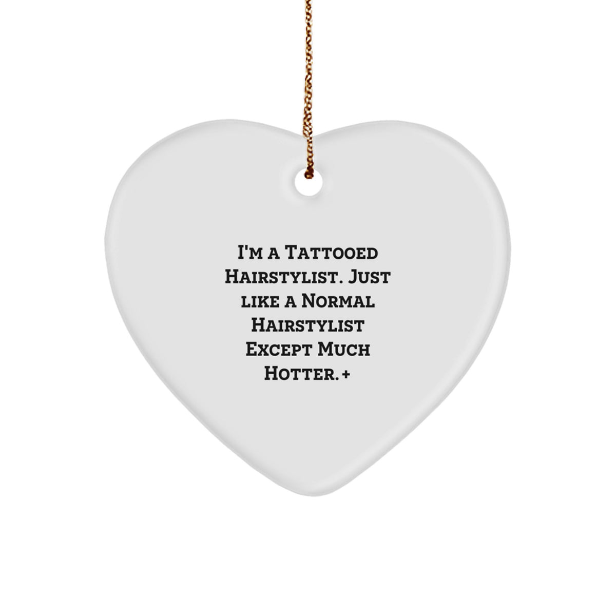 Christmas Ornament Gift for Coworkers - Tattooed Hairstylist Idea - Image 1