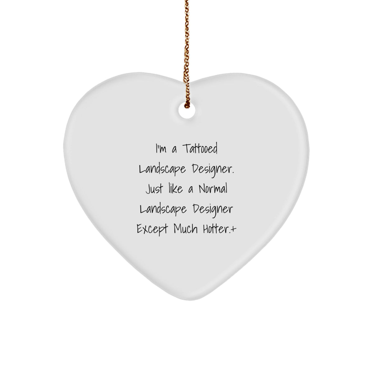Landscape Designer Heart Ornament Idea for Coworkers Christmas Gift - Image 1