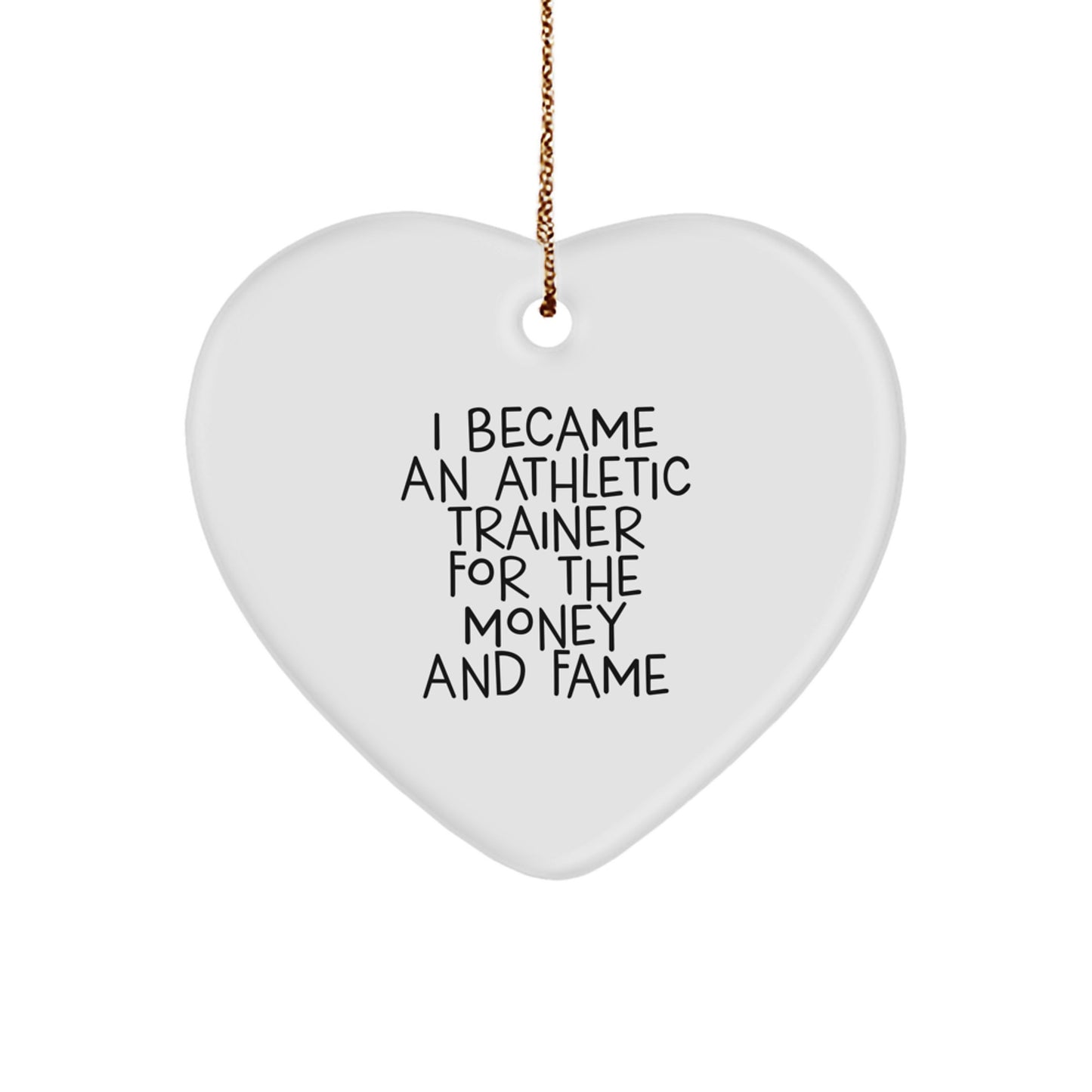 Funny Gifts from Men to Athletic Trainers - Heart Ornament for Christmas Unique Gifts - Image 1