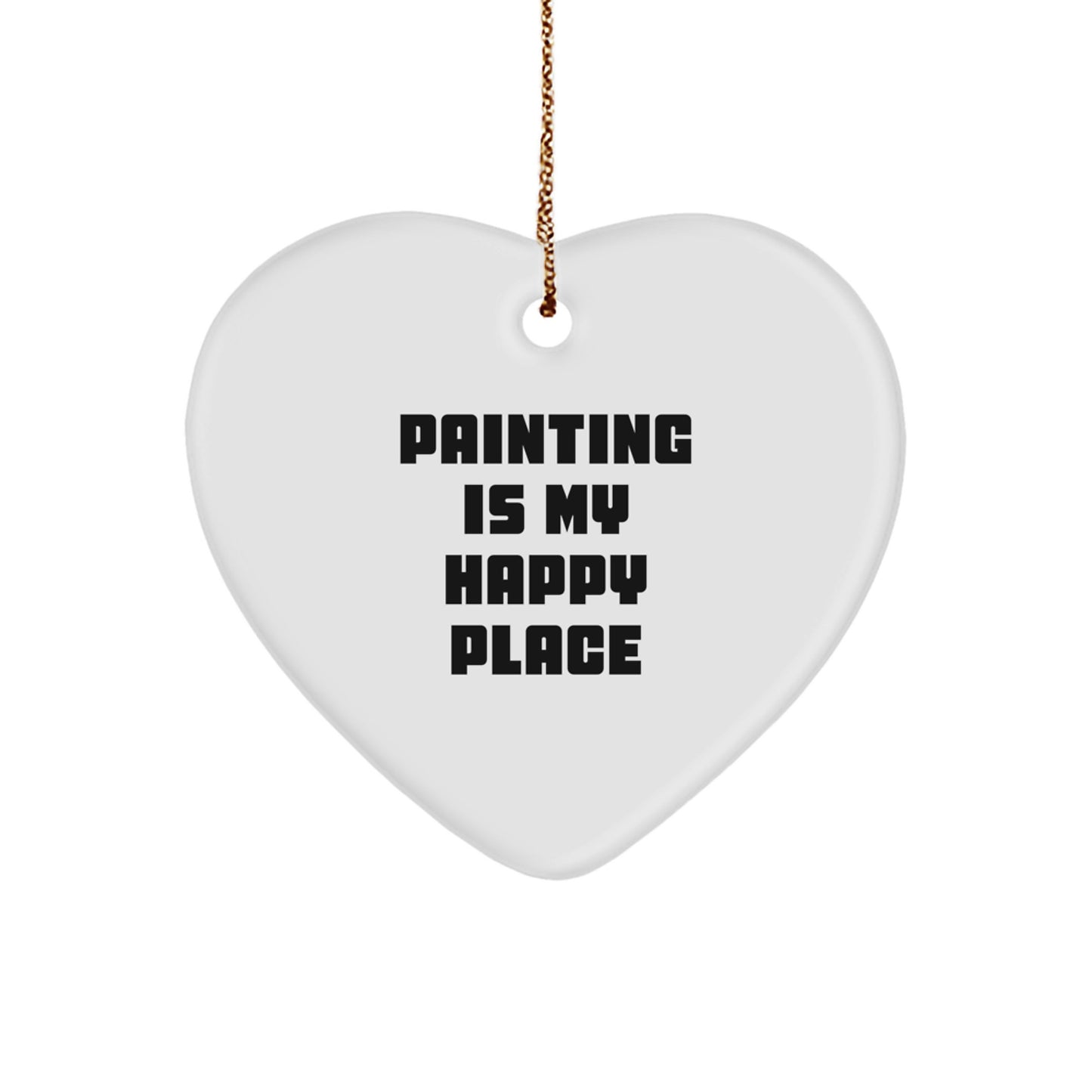 Funny Painting Heart Ornament Gifts from Friends for Christmas Unique Painting Enthusiasts, Painting Lovers, Wife, Husband, Family - Image 1