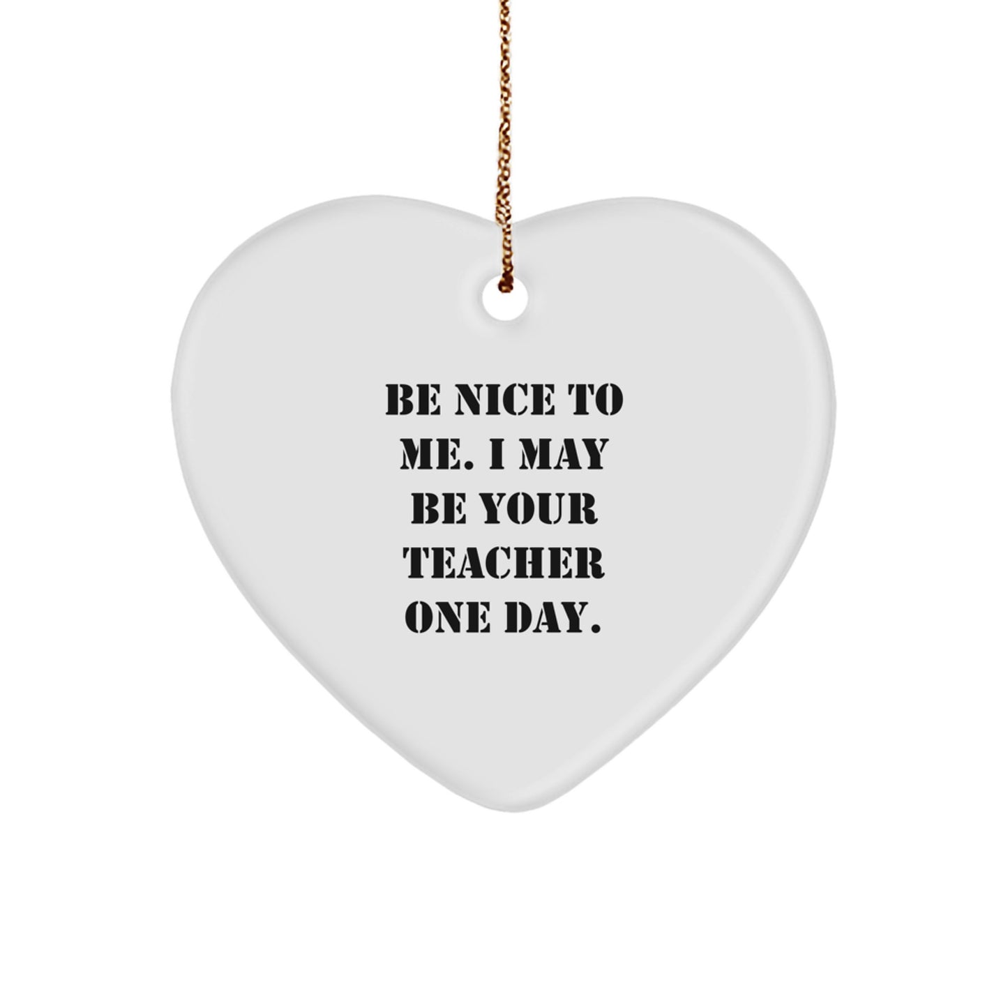 Funny Teacher Heart Ornament Gifts from Friends for Christmas Unique Teacher Decorations - Image 1