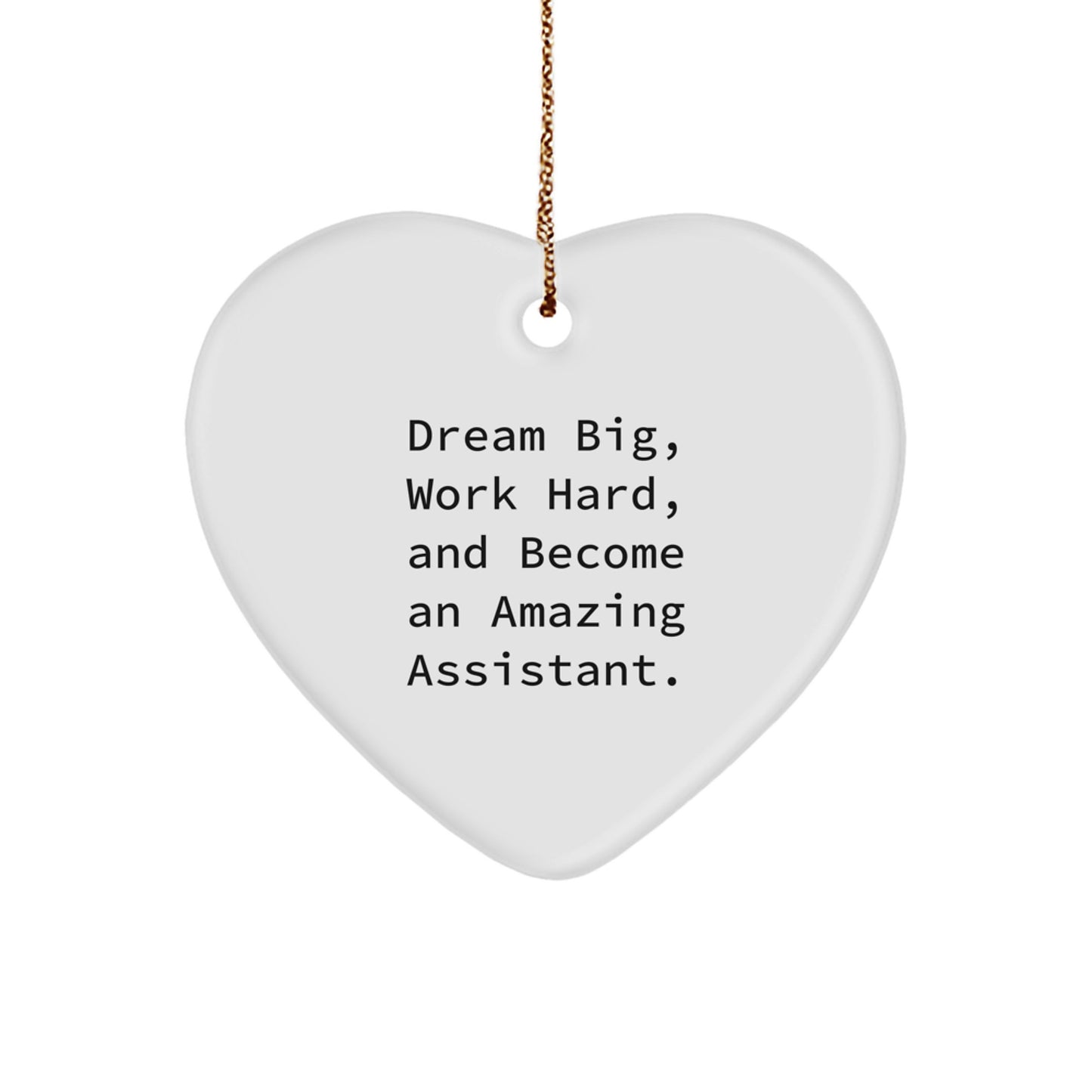 Funny Assistant Heart Ornament Gifts from Friends for Amazing Assistants at Christmas - Image 1