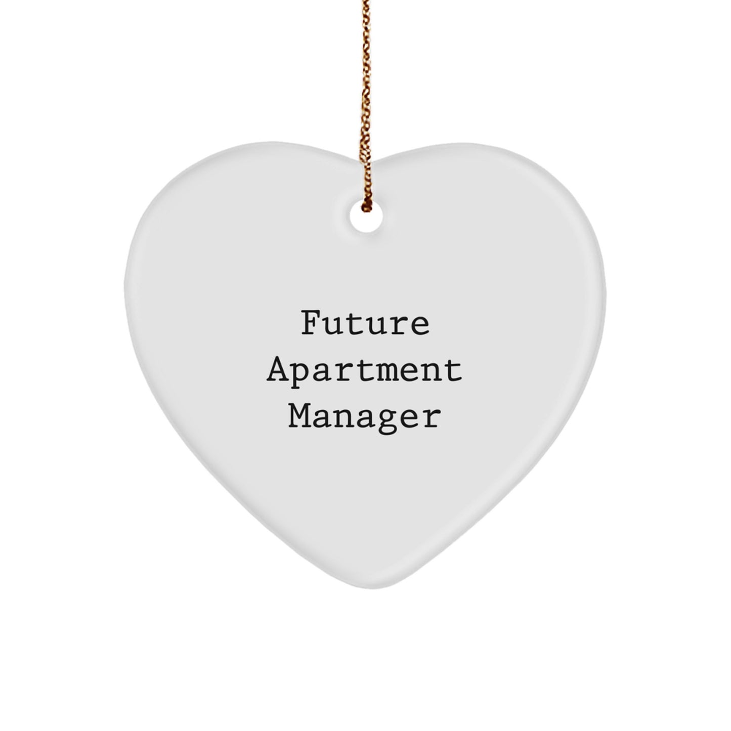 Funny Quotes for Apartment Managers, Heart Ornament Gifts from Friends, Christmas Unique Gifts for Apartment Managers, 'You Gotta Be the Change You Wish to See' Heart Ornament - Image 1
