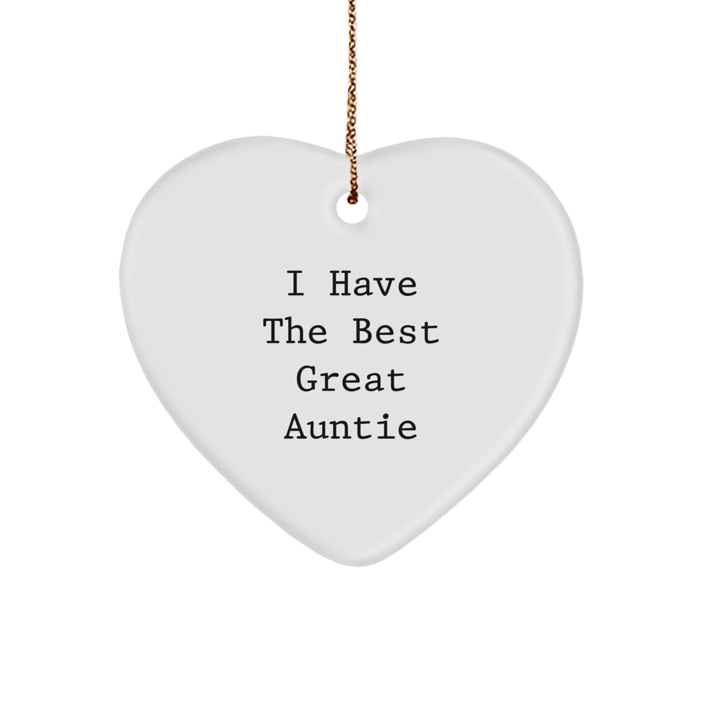 Funny Auntie Quotes Heart Ornament Gifts from Men for Women Friends Family on Christmas Unique Season - Image 1