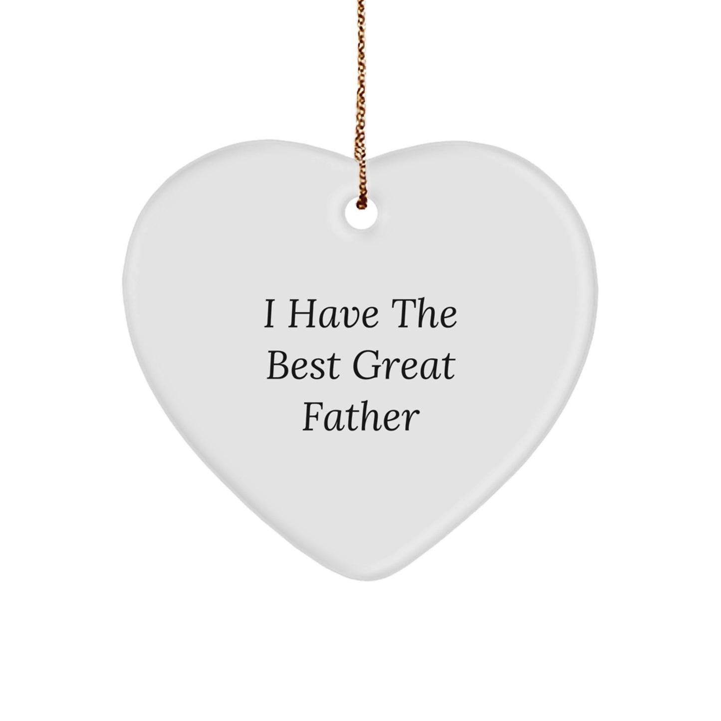 Funny Heart Ornament for Father - Great Dad Christmas Unique Gift from Family, Heartfelt Present for Men, Unique Father's Day Decoration - Image 1
