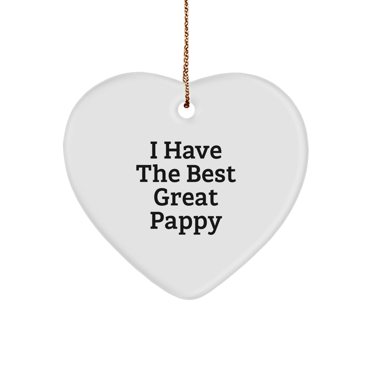 Pappy Funny Heart Ornament Gifts from Men to Pappy for Christmas Unique Gifts - Image 1