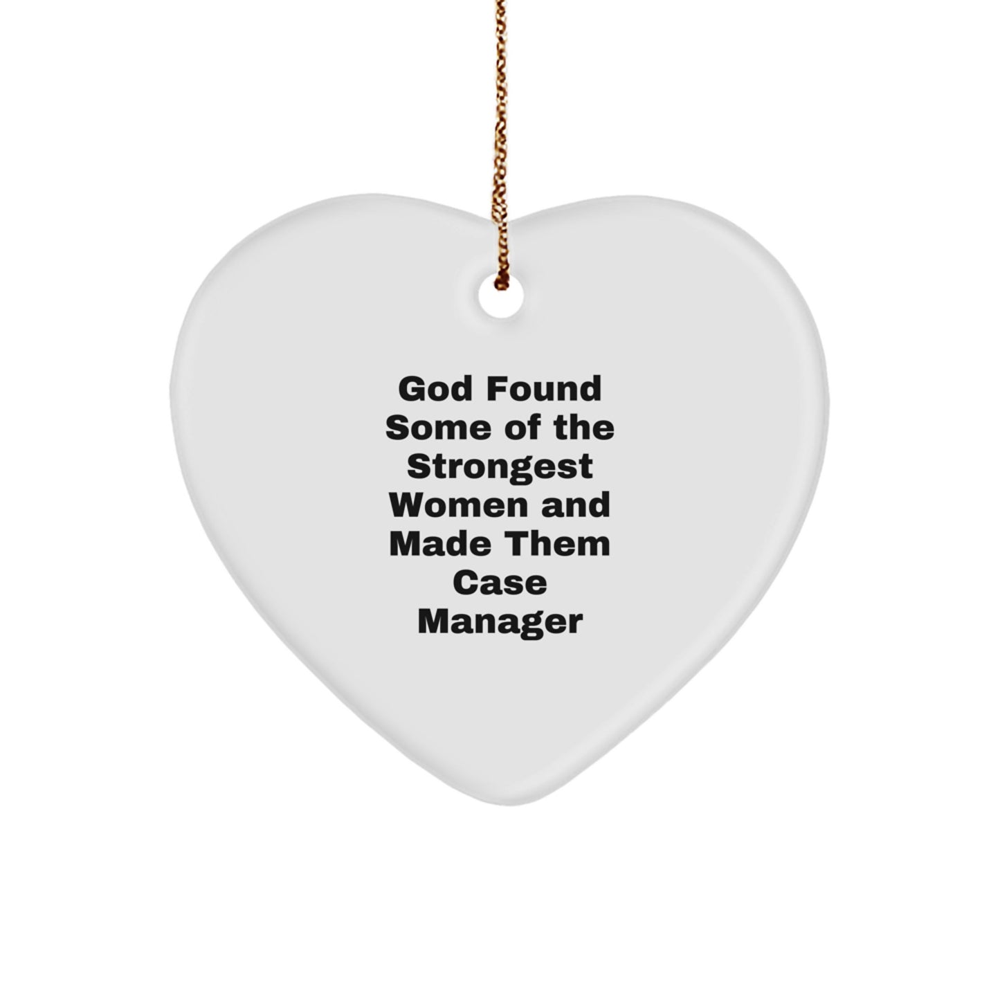 Funny Case Manager Heart Ornament Gifts from Men for Women Coworkers Family - Inspirational Heart Decoration - Image 1