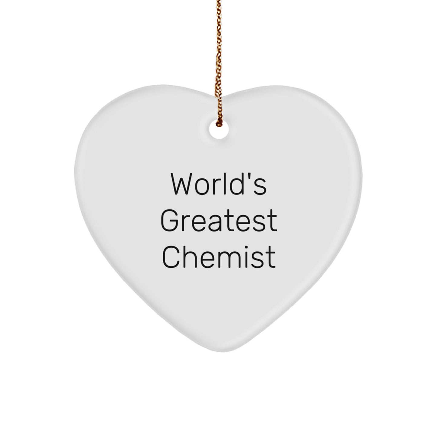 Funny 'World's Greatest Chemist' Heart Ornament Gifts from Friends and Family for Christmas Unique Gifts - Image 1