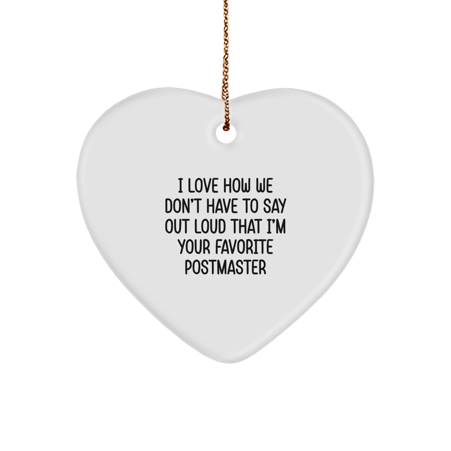 Christmas Unique Gift Postmaster Heart Ornament for Her Festive Present - Image 1
