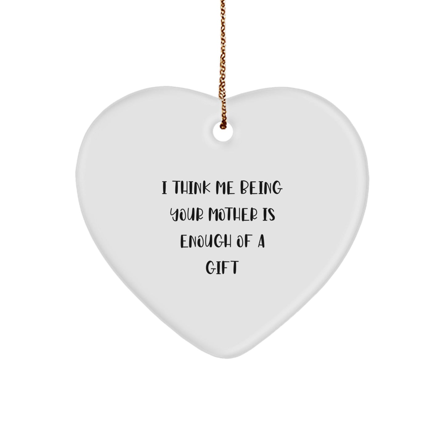 Funny Mother's Love Heart Ornament Gifts from Family for Mom, Christmas Unique Motherly Love - Image 1