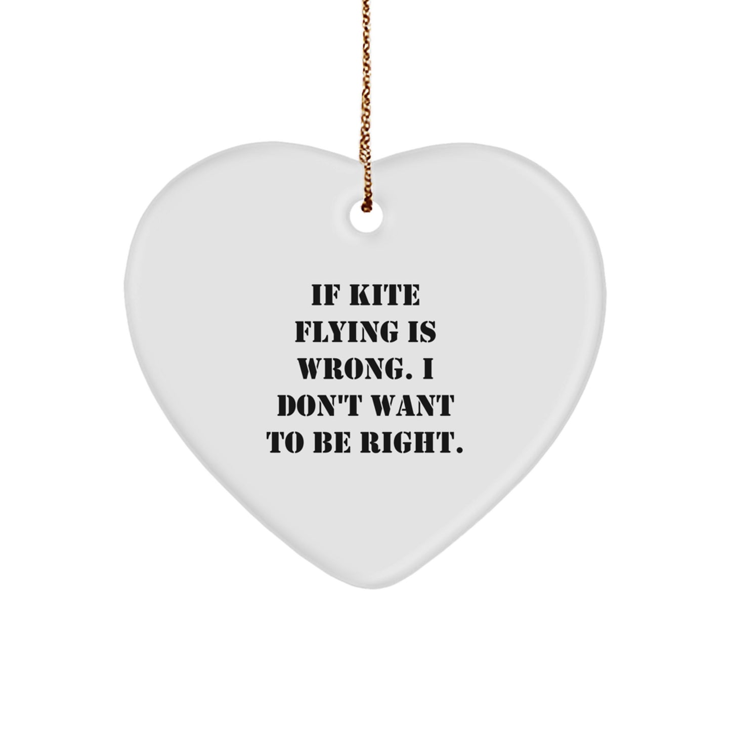 Kite Flying Gifts for Men Friends Family - Funny Heart Ornament - Gifts from Men to Kite Fly Enthusiasts - Christmas Unique Gifts - Image 1