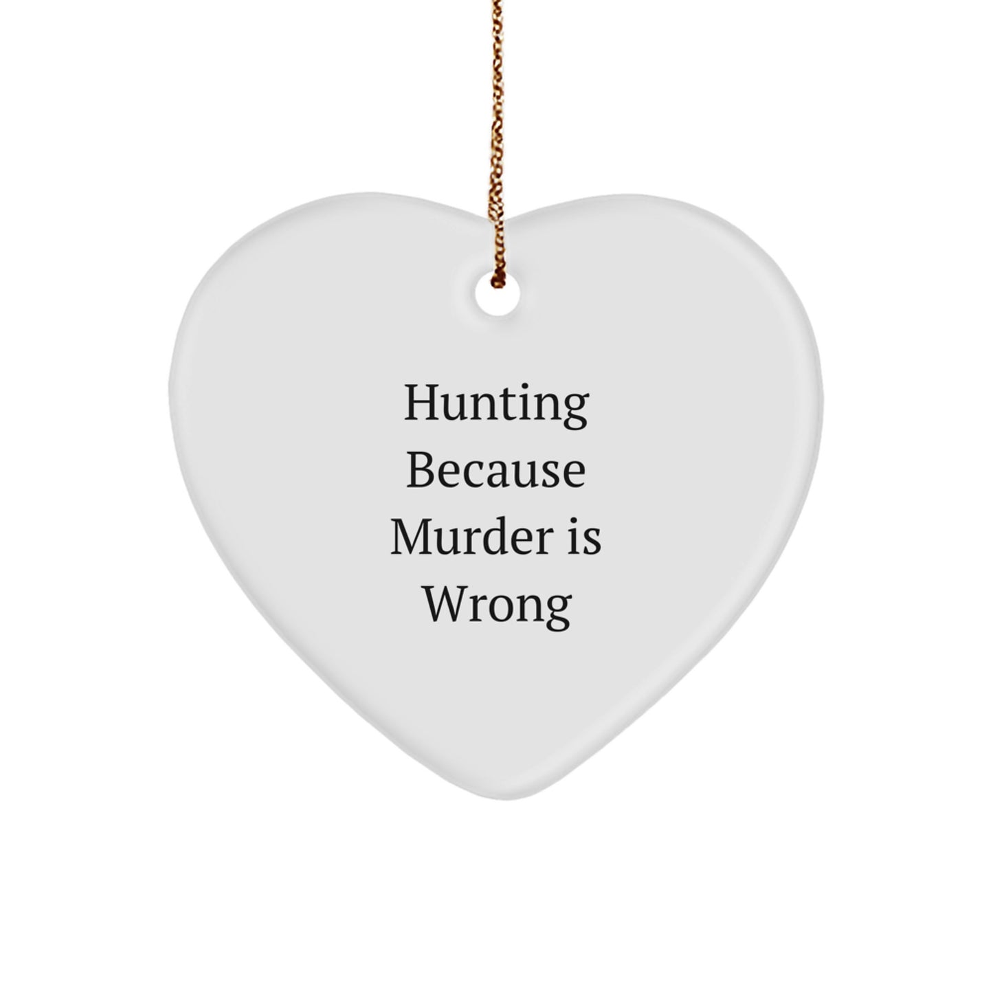 Funny Hunting Gifts from Men to Hunting Friends for Christmas Unique Gifts - Hunting Heart Ornament - Image 1