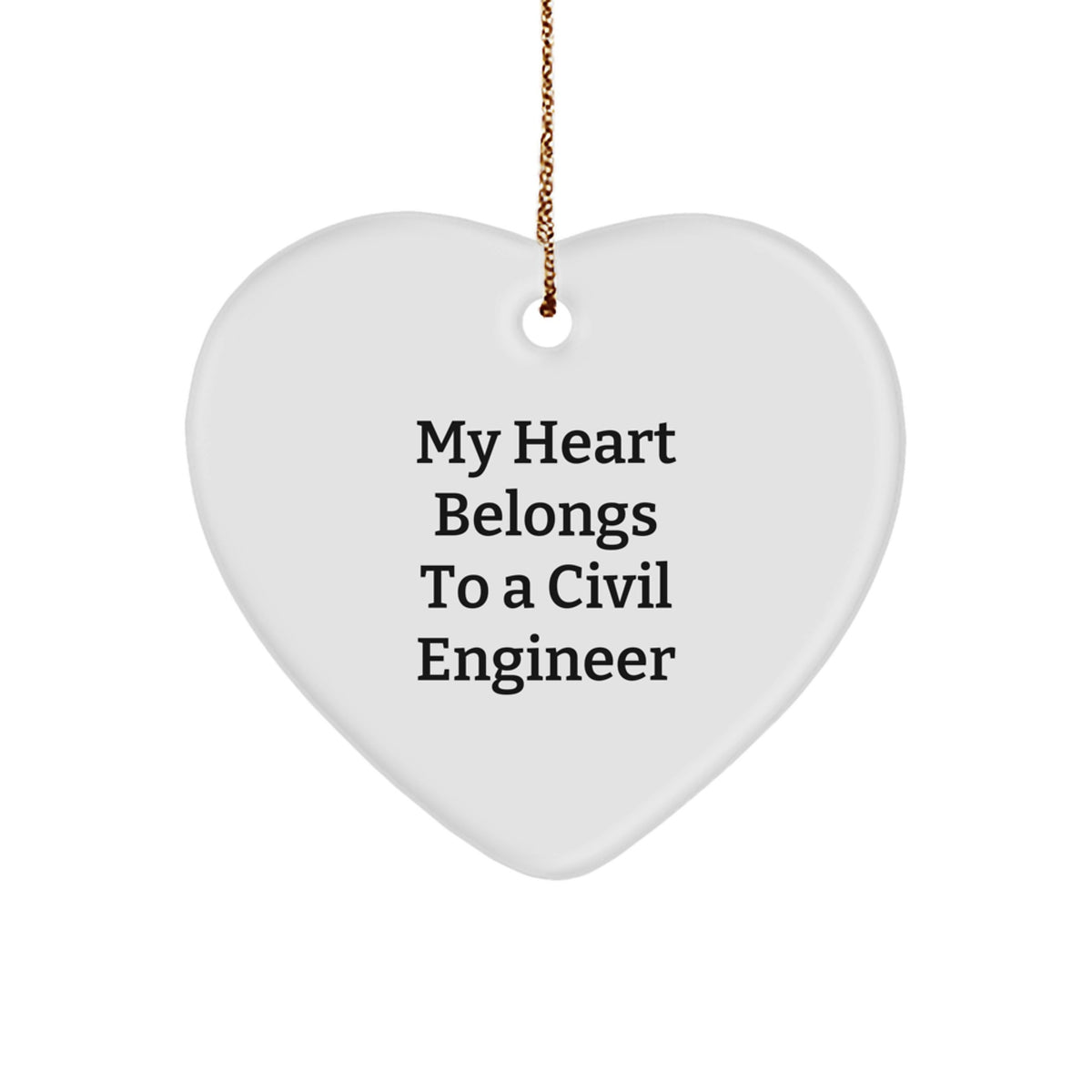 Heart Ornament Idea for Coworkers – Civil Engineer Christmas Unique Gift - Image 1