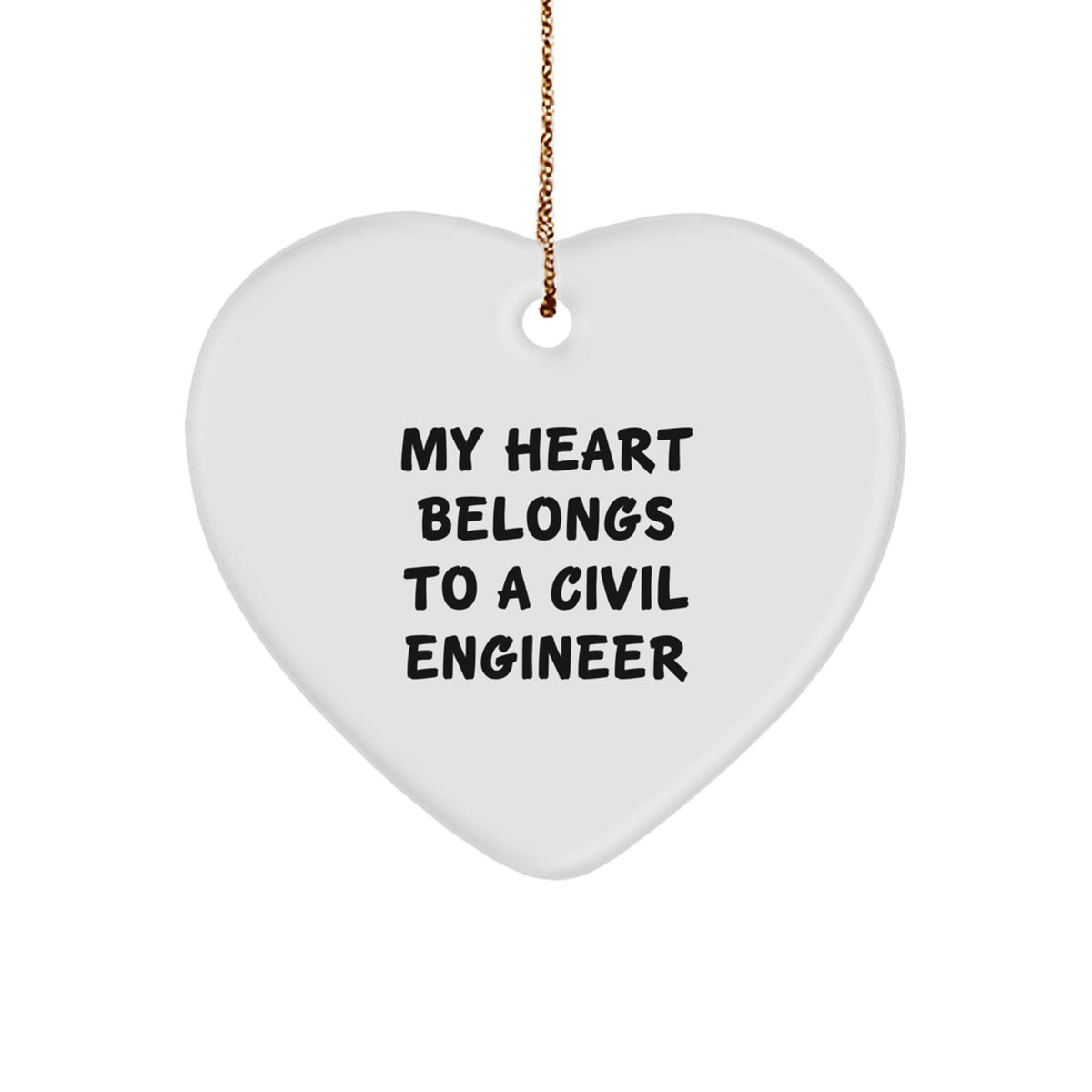 Heartfelt Gift for Friends Novelty Civil Engineer Christmas Ornament - Image 1
