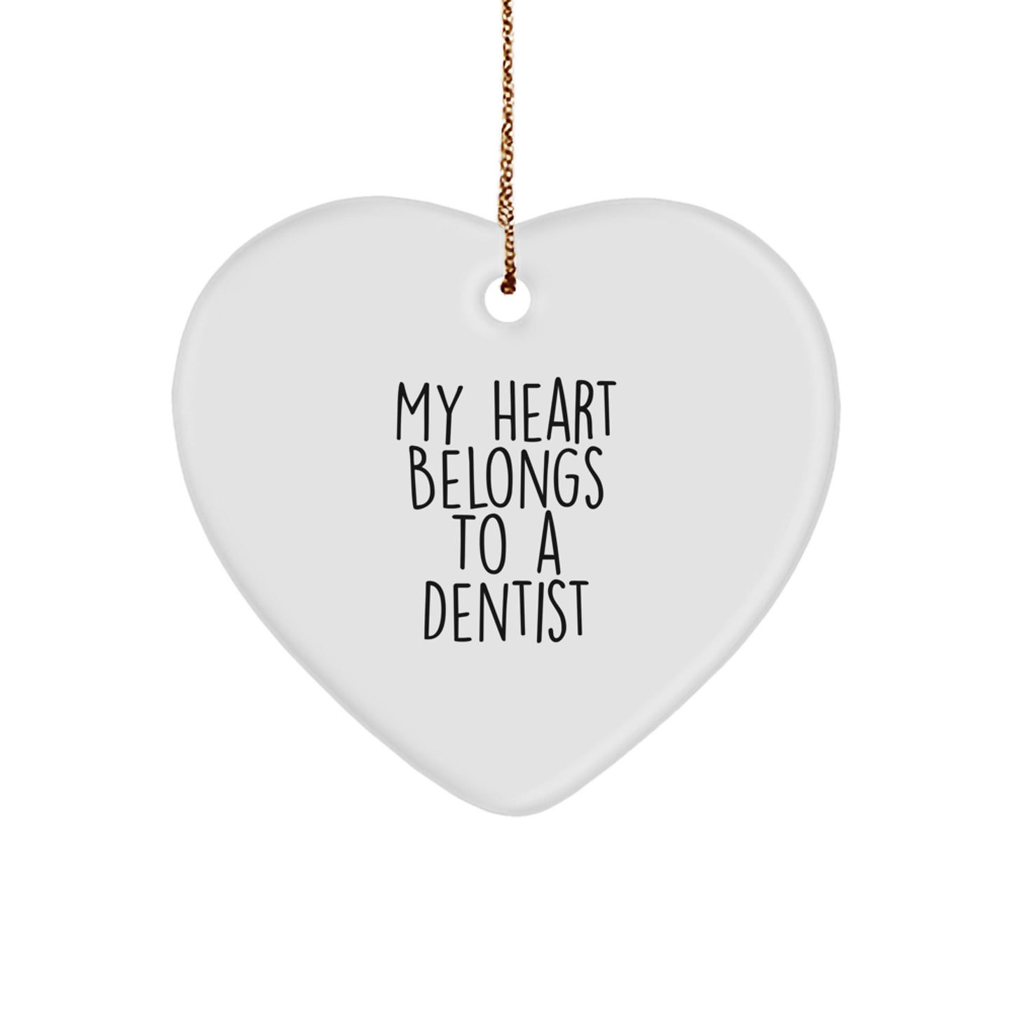 Funny Dentist Gifts from Friends, Christmas Unique Gifts for Dentist, Heart Ornament - Image 1