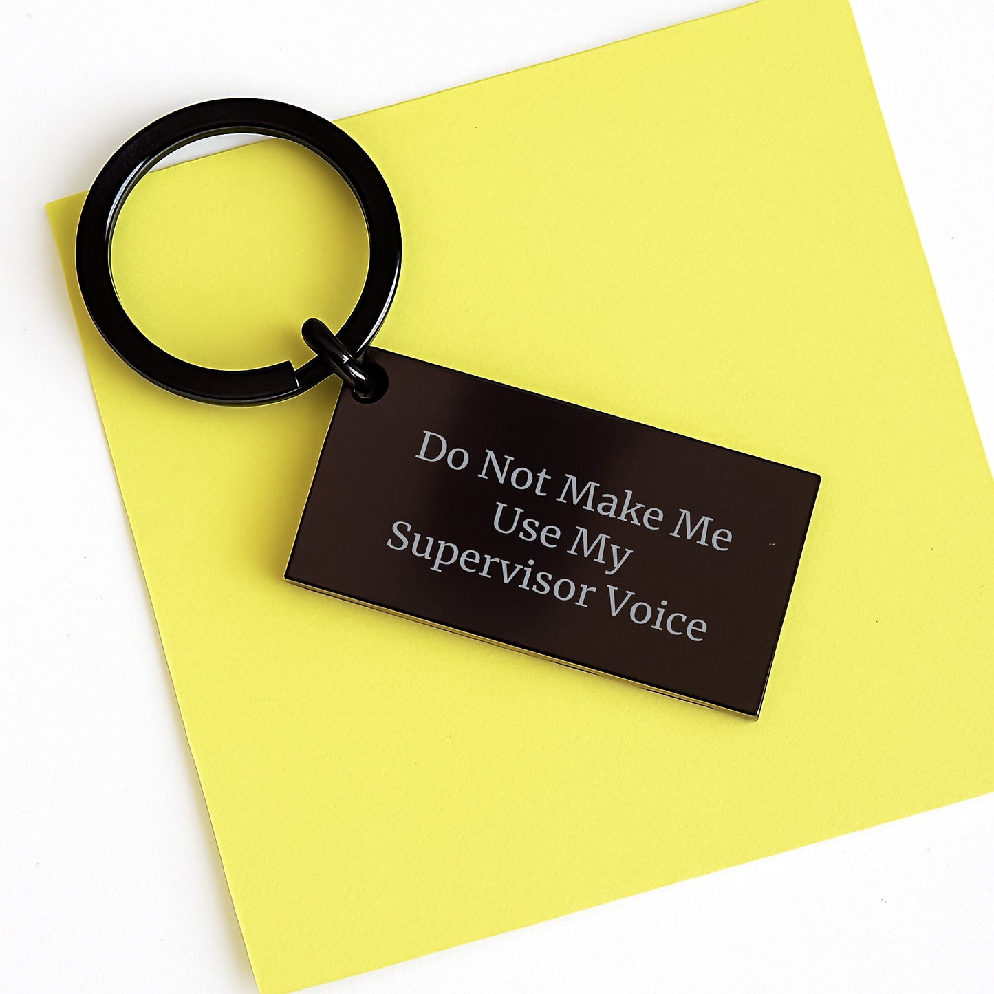 Funny Supervisor Keychain Gifts from Friends to Supervisor, Do Not Make Me Use My Supervisor Voice Keychain, Mother's Day Unique Gifts for Supervisor - Image 3