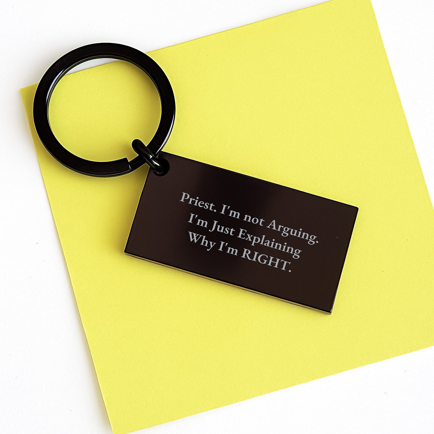 Funny Keychain Gifts from Men for Priest Graduation Unique Priestly Inspirational Quotes - Image 3