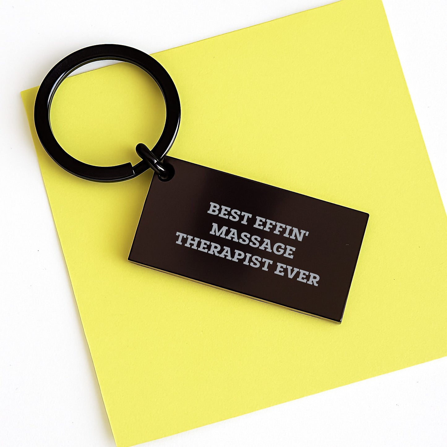 Funny Massage Therapist Gifts for Graduation, Best Effin' Massage Therapist Ever Keychain from Friends, Perfect for Massage Therapist, Women, Men, Family, Coworkers, or Friends - Image 3