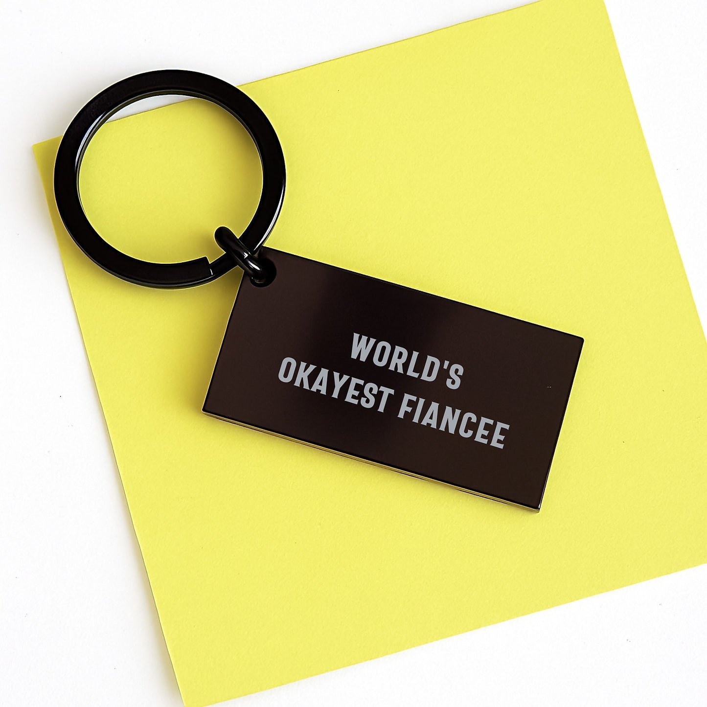 Fiancee Keepsake Keychain Stainless Steel Birthday Gift for Him - Image 3