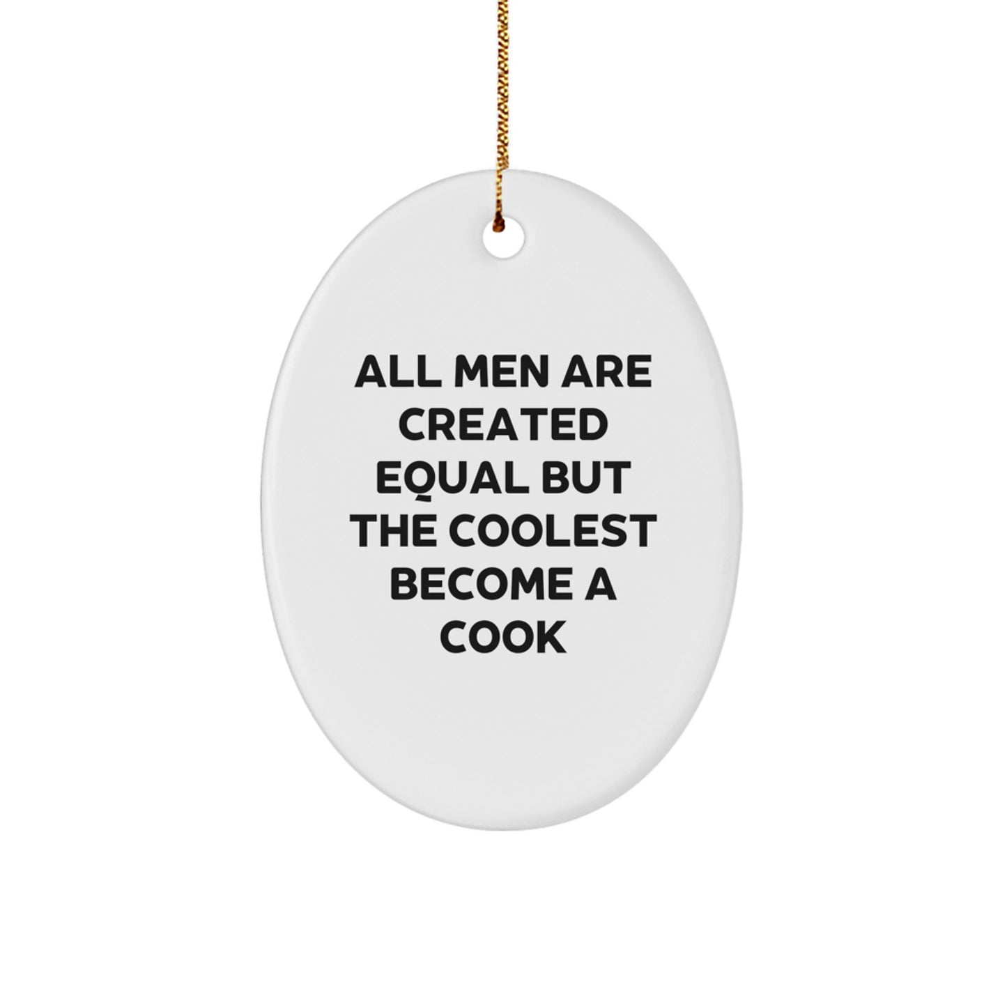 Funny Cook Oval Ornament Gifts from Men for Christmas Unique - Image 1