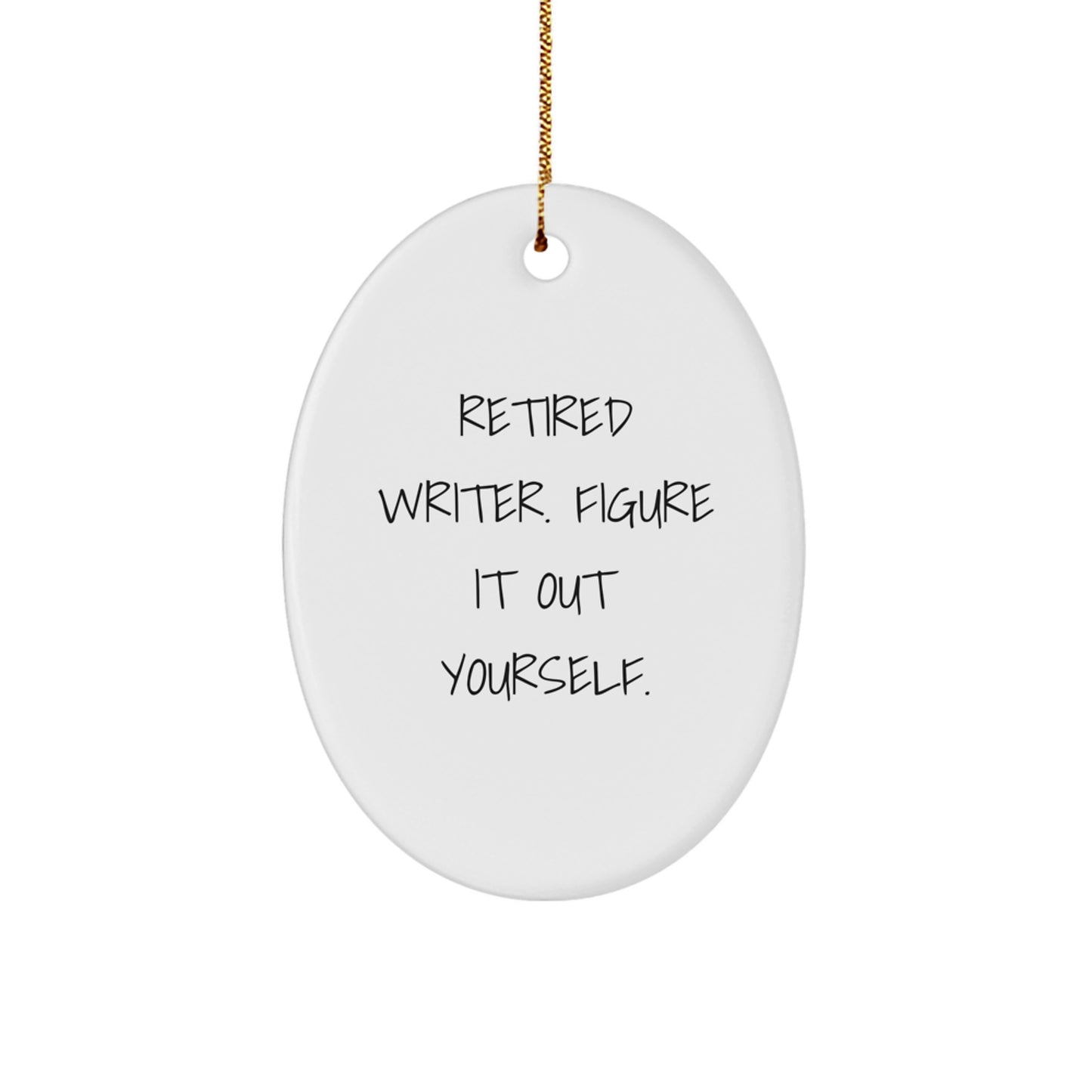Funny Writer Oval Ornament Gifts from Men to Friends for Christmas Unique Decorations - Image 1