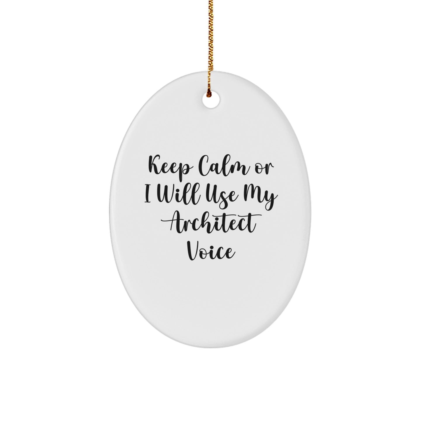 Funny Architect Oval Ornament Gifts for Men Friends Family from Loved Ones Christmas Decorations - Image 1