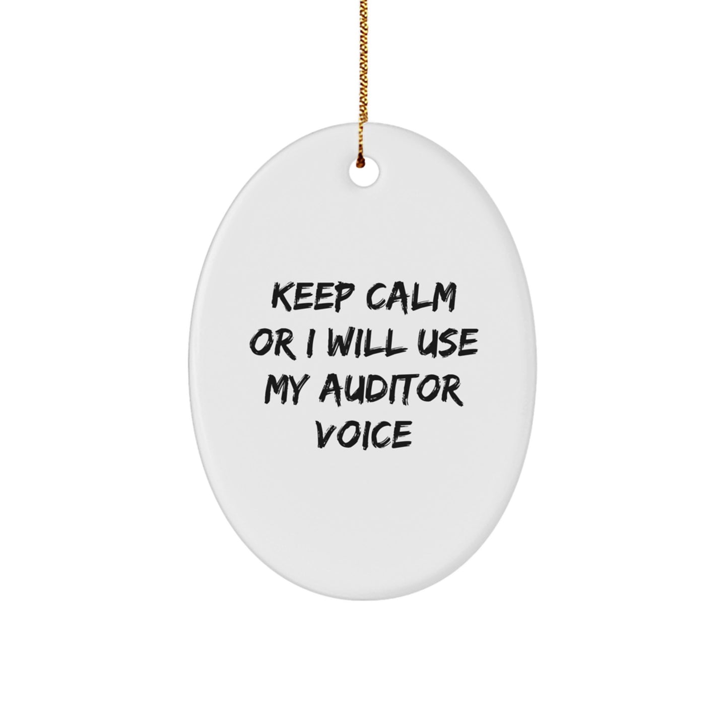 Funny Auditor Gifts for Women, Oval Ornament, Christmas Unique Gifts from Friends and Family - Image 1