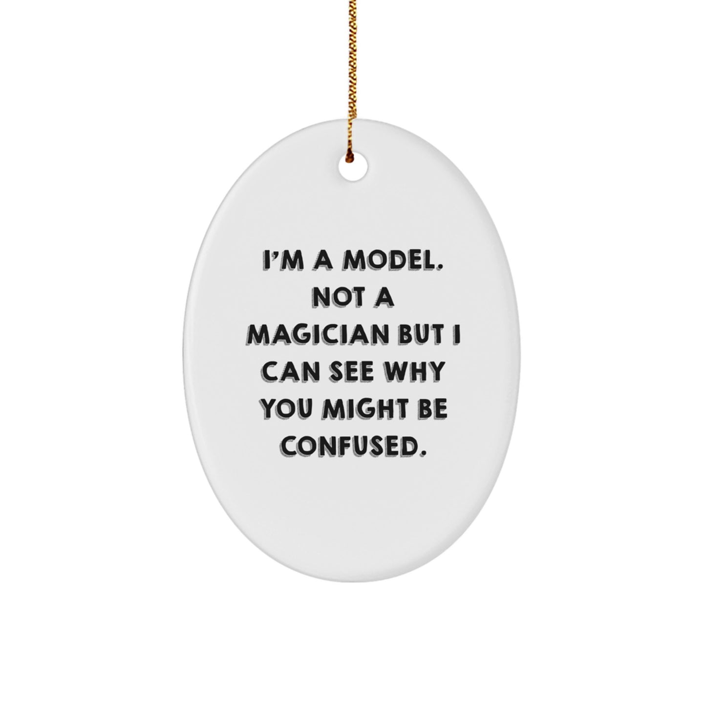 Funny Model Oval Ornaments for Christmas Unique Gifts from Friends, Family, and Coworkers to Model Enthusiasts - Image 1