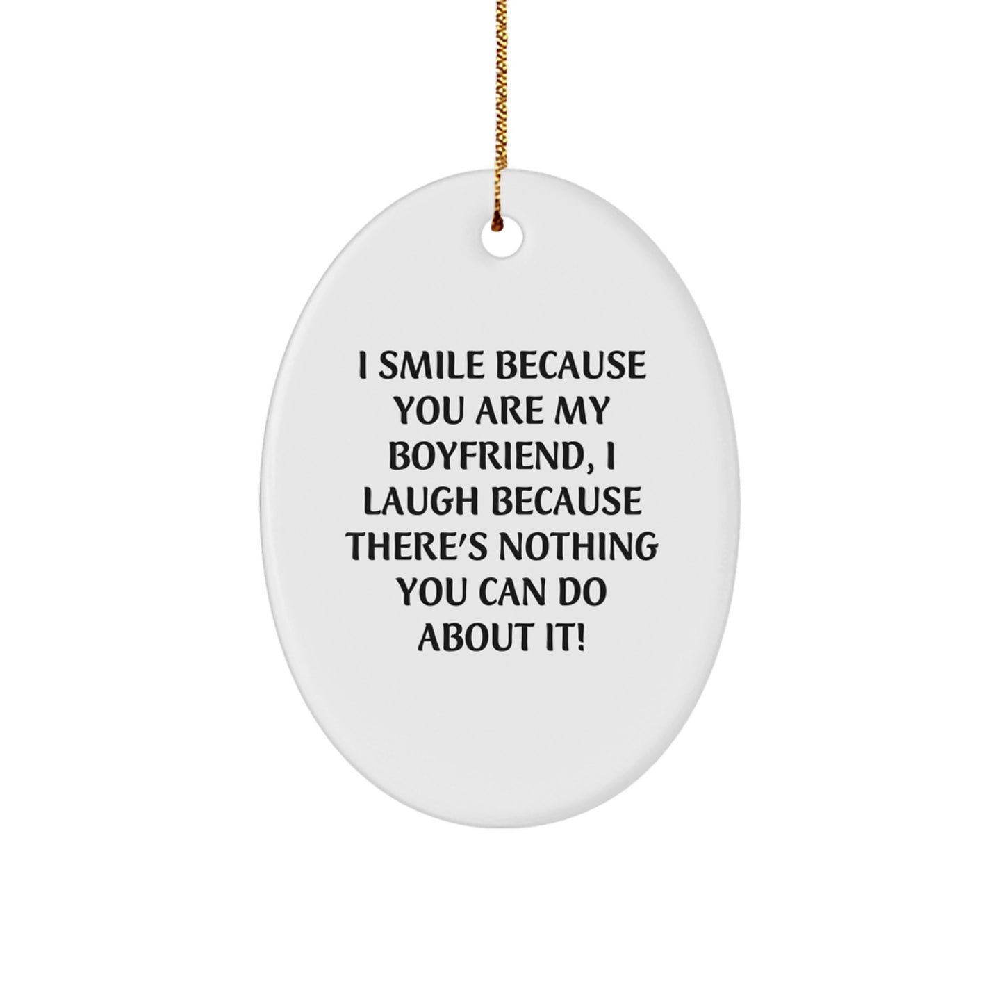 Funny Sweetheart Gifts for Him Oval Ornament Christmas Decorations - Image 1
